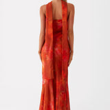 Lena | Romantic floral maxi evening dress for women