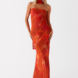 Lena | Romantic floral maxi evening dress for women