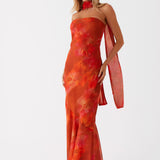 Lena | Romantic floral maxi evening dress for women