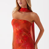Lena | Romantic floral maxi evening dress for women