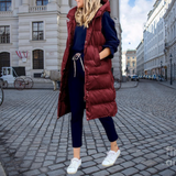 Penelope | Women's Long Quilted Hooded Gilet
