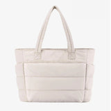 Lily | Padded Panel Quilted Tote Bag with Side Pockets