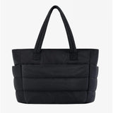 Lily | Padded Panel Quilted Tote Bag with Side Pockets