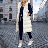 Penelope | Women's Long Quilted Hooded Gilet