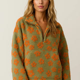 Aubrey | Relaxed-Fit Women’s Jumper with Floral Motif – Perfect for Cold Days