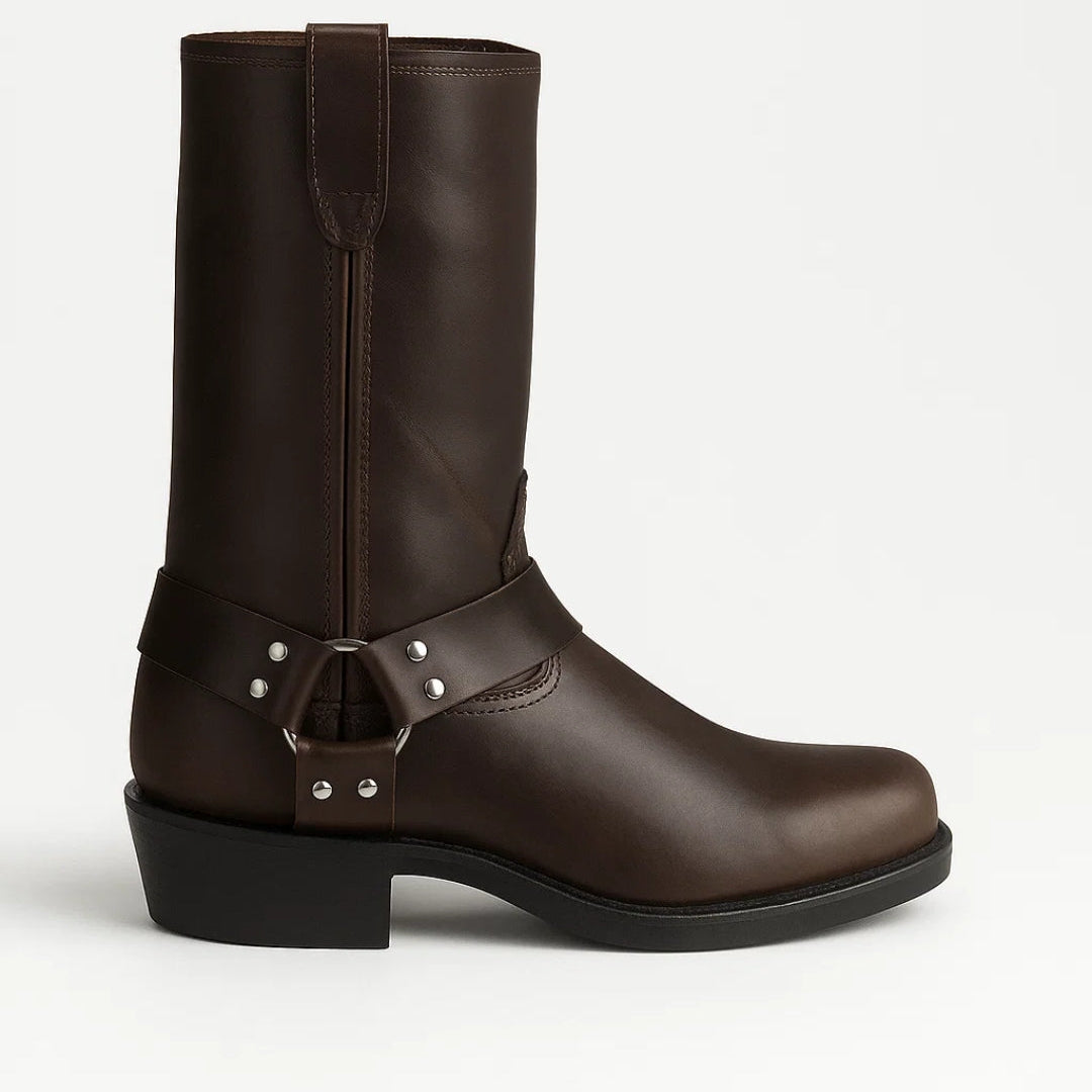 Piper | Mid-Length Western Boots with Buckle Detail – Bold & Iconic Silhouette