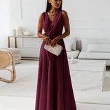 Annabelle | Women's Maxi Wrap Dress with Tailored Waist