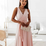 Annabelle | Women's Maxi Wrap Dress with Tailored Waist