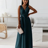 Annabelle | Women's Maxi Wrap Dress with Tailored Waist