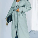 Ruby | Women's Premium Long Trench Coat with Timeless Belted Design