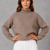 Rosalind | Relaxed Turtleneck Knit Jumper for Women