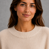 Margaret | Relaxed Long Sleeve Ribbed Knit Jumper with High Neck