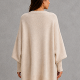 Margaret | Relaxed Long Sleeve Ribbed Knit Jumper with High Neck