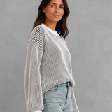 Beatrice | Relaxed Striped Knit Jumper with Drop Shoulders