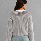 Beatrice | Relaxed Striped Knit Jumper with Drop Shoulders