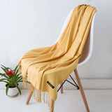Women's Pashmina Scarf with Fringe – Lightweight Shawl Wrap for Autumn & Winter