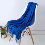 Women's Pashmina Scarf with Fringe – Lightweight Shawl Wrap for Autumn & Winter