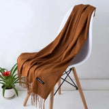Women's Pashmina Scarf with Fringe – Lightweight Shawl Wrap for Autumn & Winter