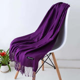 Women's Pashmina Scarf with Fringe – Lightweight Shawl Wrap for Autumn & Winter