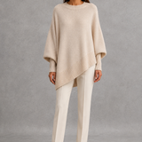 Margaret | Relaxed Long Sleeve Ribbed Knit Jumper with High Neck