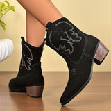 Women's Wide Calf Embroidered Western Cowboy Boots