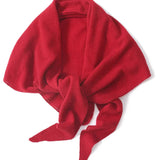 Women's Wool Triangle Scarf – Knitted Winter Shawl & Neck Wrap
