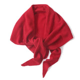 Women's Wool Triangle Scarf – Knitted Winter Shawl & Neck Wrap