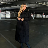 Amelia | Elegant Long Winter Coat with Belt