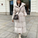 Amelia | Elegant Long Winter Coat with Belt