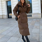 Amelia | Elegant Long Winter Coat with Belt