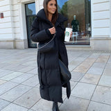 Amelia | Elegant Long Winter Coat with Belt