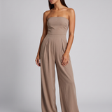 Poppy | Strapless Wide-Leg Jumpsuit with Pockets