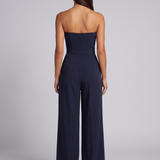 Poppy | Strapless Wide-Leg Jumpsuit with Pockets
