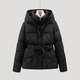 Scarlett | Women's Hooded Puffer Jacket with Waist Belt