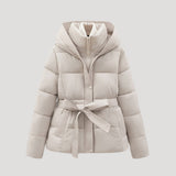 Scarlett | Women's Hooded Puffer Jacket with Waist Belt