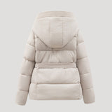 Scarlett | Women's Hooded Puffer Jacket with Waist Belt