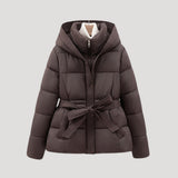 Scarlett | Women's Hooded Puffer Jacket with Waist Belt