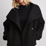 Lily | Women's Double Snap Closure Short Wool Jacket