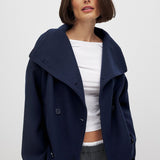 Lily | Women's Double Snap Closure Short Wool Jacket
