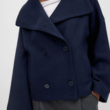 Lily | Women's Double Snap Closure Short Wool Jacket