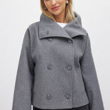 Lily | Women's Double Snap Closure Short Wool Jacket