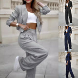 Freya | Women's Striped Blazer and Trousers Set