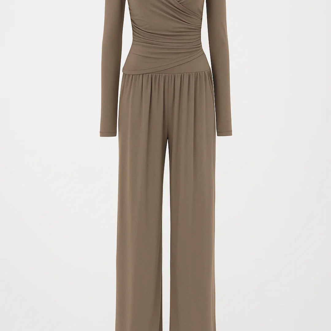 Layla | Wrap Top Two-Piece Set – Elegant, Comfortable & Stylish