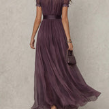 Beatrice | Short Sleeve Women's Maxi Dress