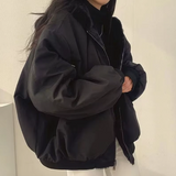 Women's Sherpa-Lined Winter Jacket – Oversized Borg Lined Zip Jacket