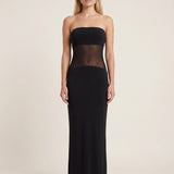 Weronika | Strapless maxi evening dress for women
