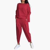 Penelope | Women's Two-Piece Loungewear Set with Relaxed Top and Tapered Trousers