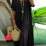 Florence | Plus Size Ruffled Layer Dress with Tummy Control