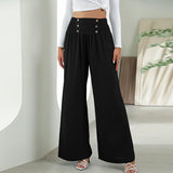 Harvey | High-waisted wide-leg trousers with elastic waistband