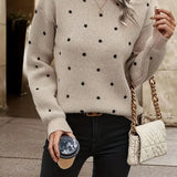 Beatrix | Women's Polka Dot Knitted Sweater